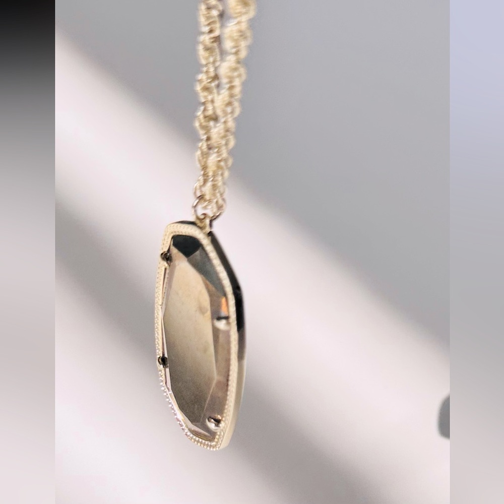 KENDRA SCOTT Gold & Brown Pyrite Long Necklace & Pendant - Picture 4 of 10